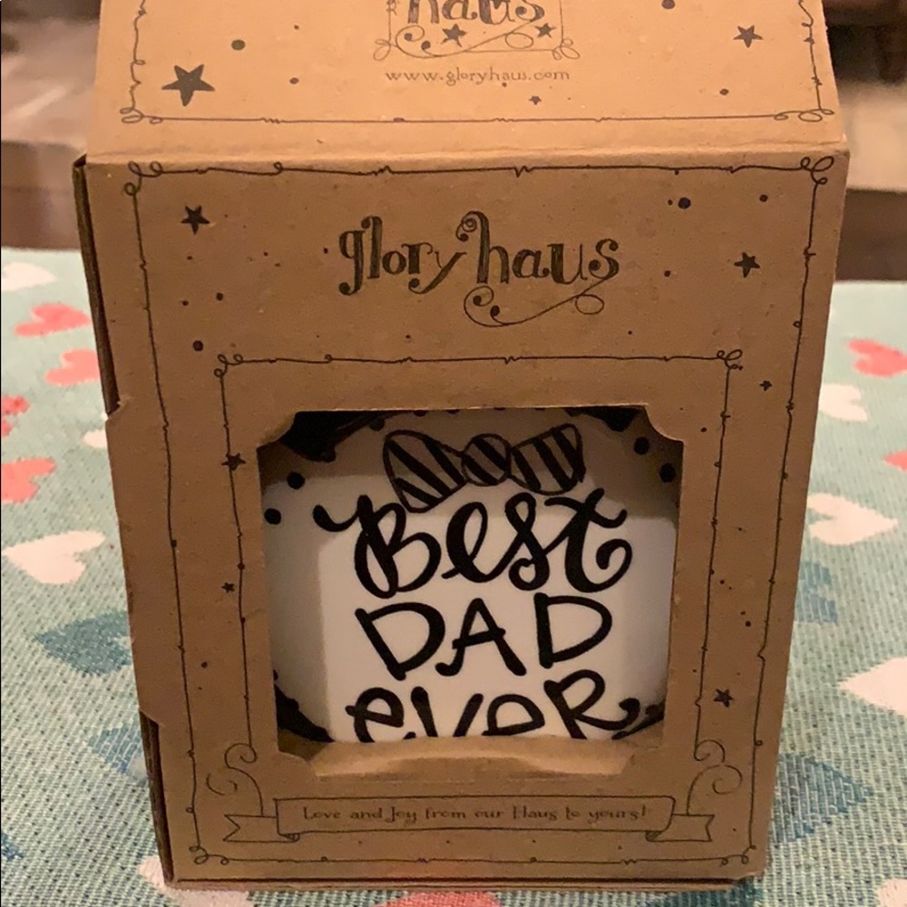New Glory Haus Best Dad Ever Puff Ornament